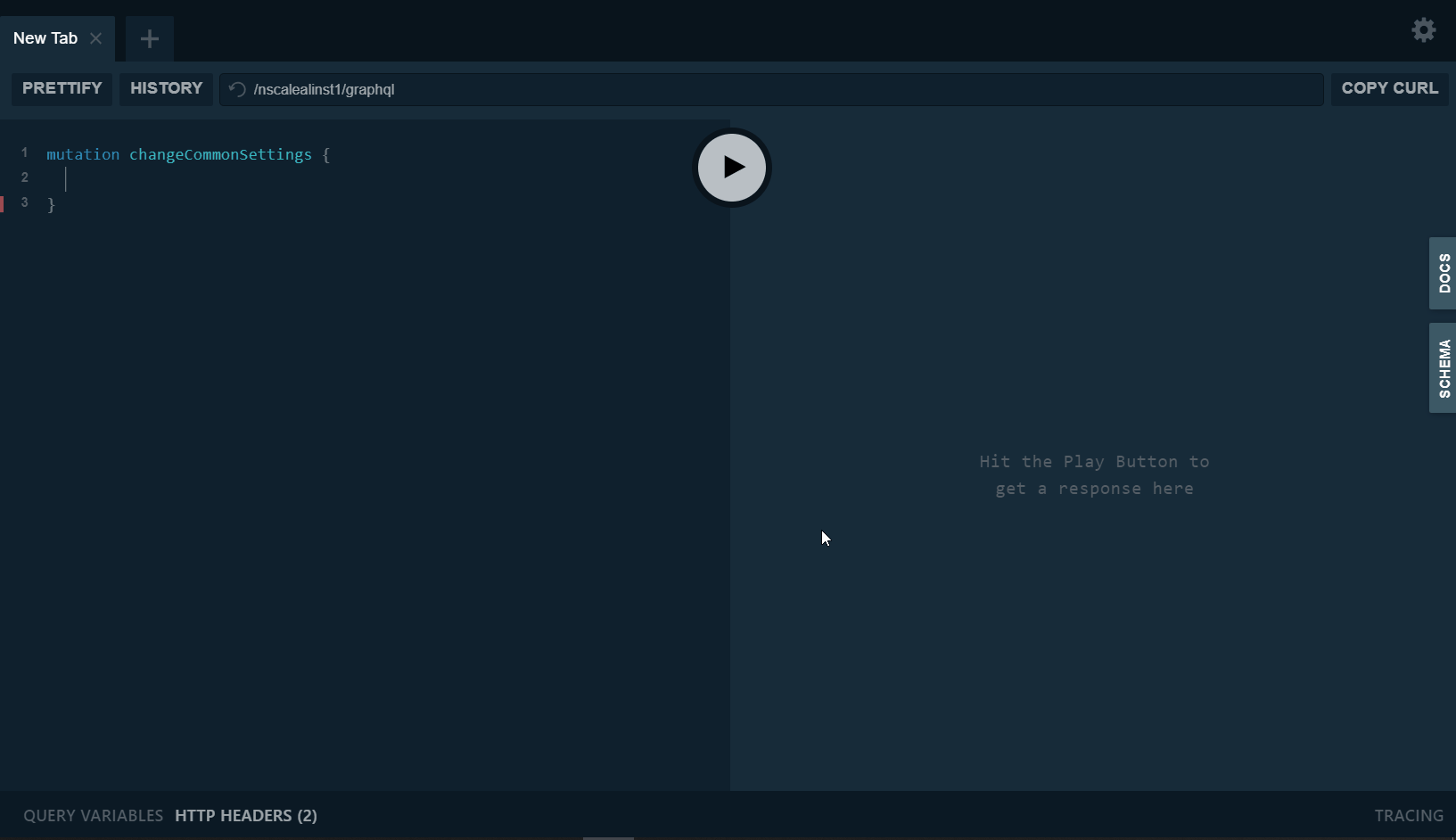 graphql ChangeCommonSettings